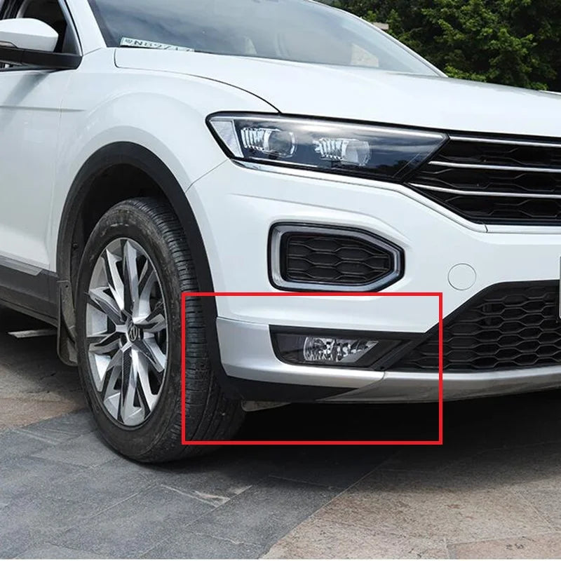 Car-Styling ABS Matte Front Side Bumper Protector Guard Cover Trim 2pcs For VW Volkswagen T-ROC TROC T ROC 2017 2018 Accessories