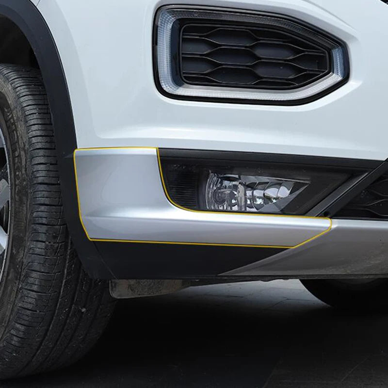 Car-Styling ABS Matte Front Side Bumper Protector Guard Cover Trim 2pcs For VW Volkswagen T-ROC TROC T ROC 2017 2018 Accessories