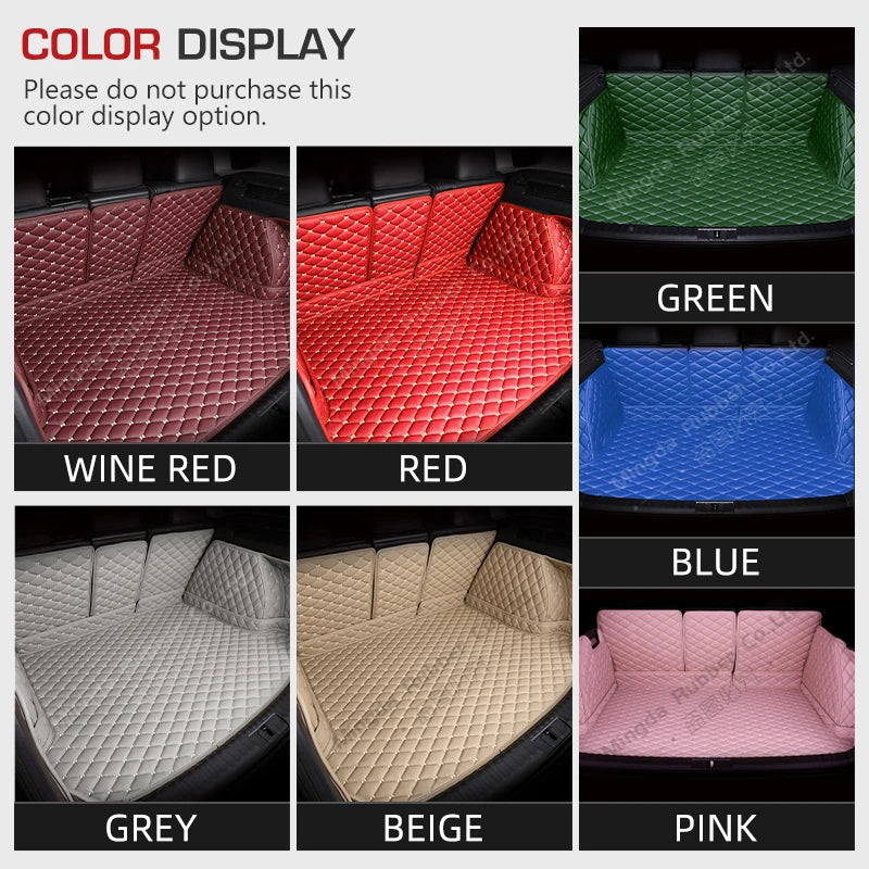 Auto Full Coverage Trunk Mat For VOLKSWAGEN VW Touran L 2016-2018 17 Car Boot Cover Pad Interior Protector Accessories