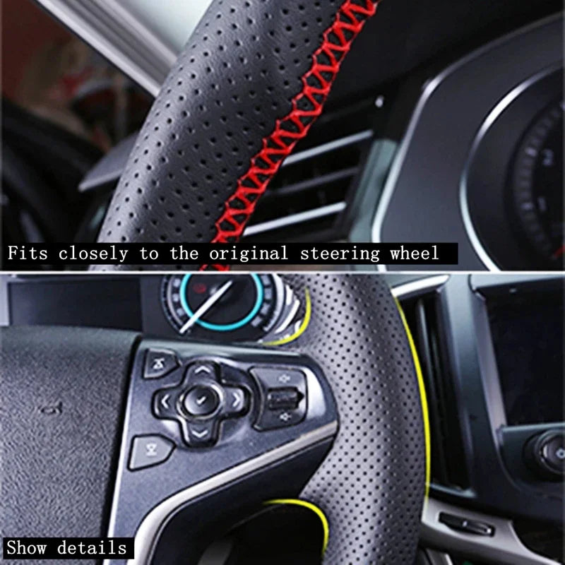 100% for BMW M Sport G20 G21 F40 F44 G22 G23 G30 G31 G32 G11 Hand Stitched black Genuine Leather suede Car Steering Wheel Cover