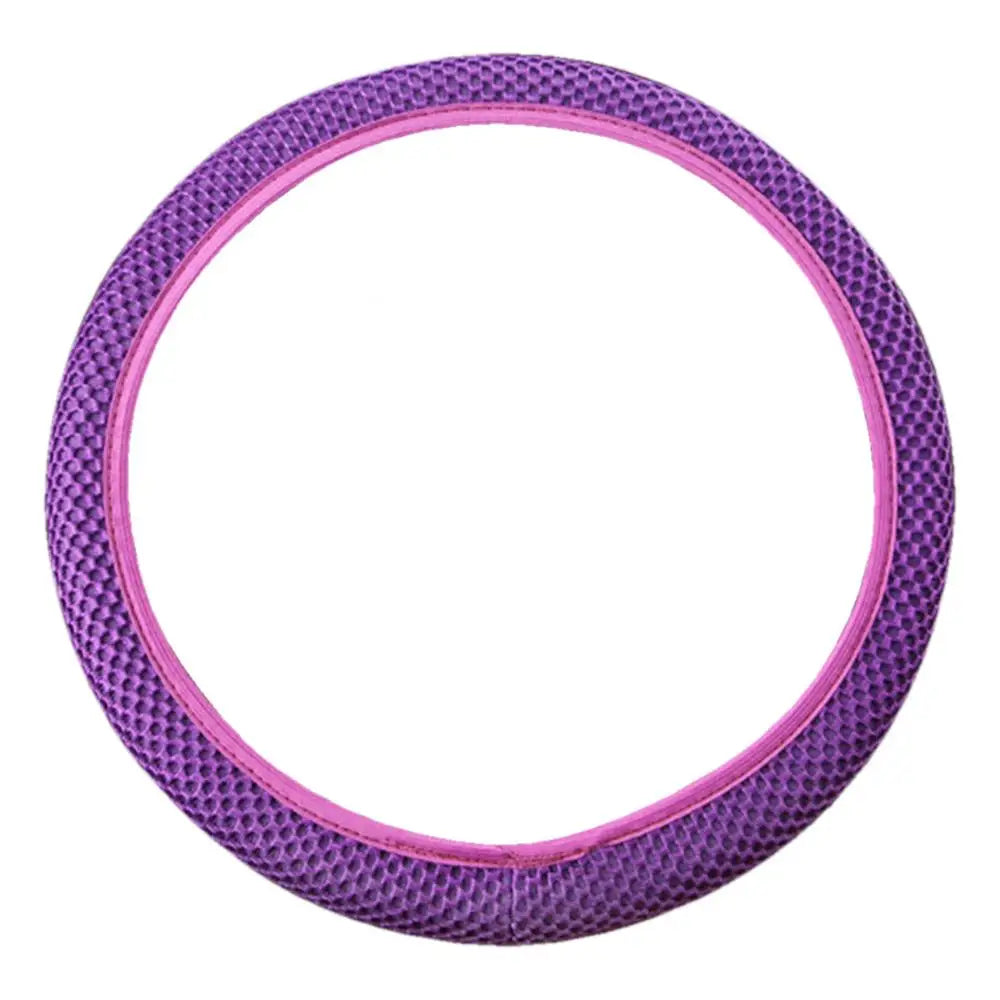 Steering Wheel Protector Cover Universal Breathable Car Decor Ice Silk Anti-Slip Car Decor