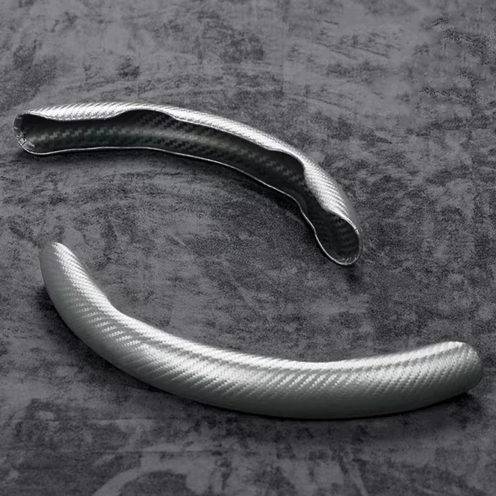 1pair Carbon Fiber Car Steering Wheel Cover Left+Right Non-Slip Steering Cover Protector Anti Dust Washable Interior Accessories