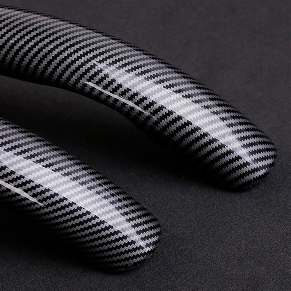 1pair Carbon Fiber Car Steering Wheel Cover Left+Right Non-Slip Steering Cover Protector Anti Dust Washable Interior Accessories