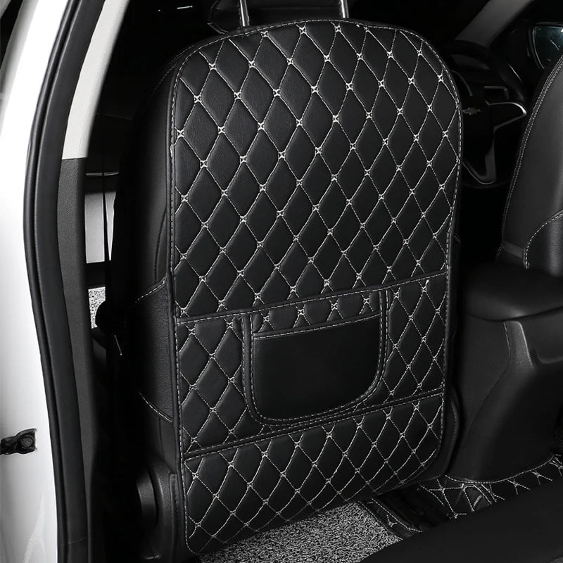 New PU Leather Car Anti-Kick Mats Auto Seat Back Protector Cover For Children Car Back Seat Anti-Dirty Pad Car Accessories
