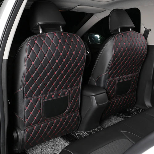 New PU Leather Car Anti-Kick Mats Auto Seat Back Protector Cover For Children Car Back Seat Anti-Dirty Pad Car Accessories