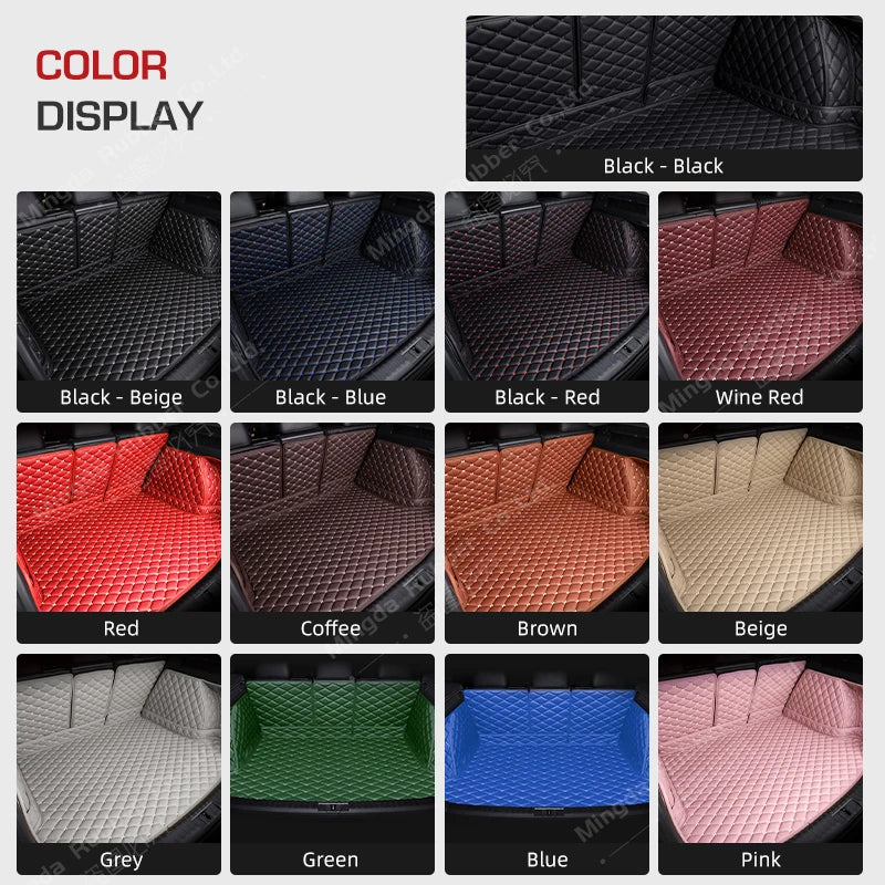 Auto Full Coverage Trunk Mat For VOLKSWAGEN VW Touran L 2016-2018 17 Car Boot Cover Pad Interior Protector Accessories