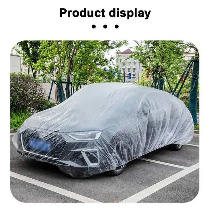 Disposable Car Cover Indoor Dustproof PEVA Car Cover Transparent Soft Scratch-Free Auto Exterior Protector Universal