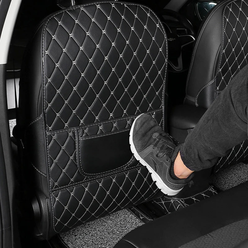 New PU Leather Car Anti-Kick Mats Auto Seat Back Protector Cover For Children Car Back Seat Anti-Dirty Pad Car Accessories