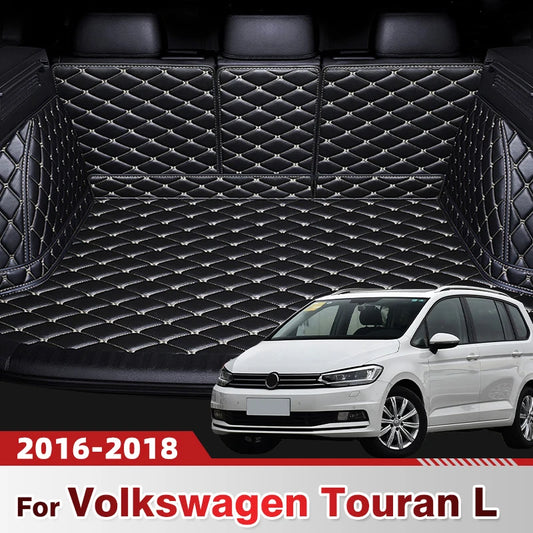 Auto Full Coverage Trunk Mat For VOLKSWAGEN VW Touran L 2016-2018 17 Car Boot Cover Pad Interior Protector Accessories