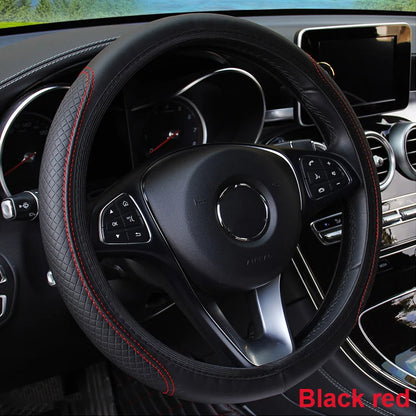 Universal Car Steering Wheel Cover Microfiber Leather Protection Cover Anti Slip Breathable for 37-39cm Steering Wheel Protector